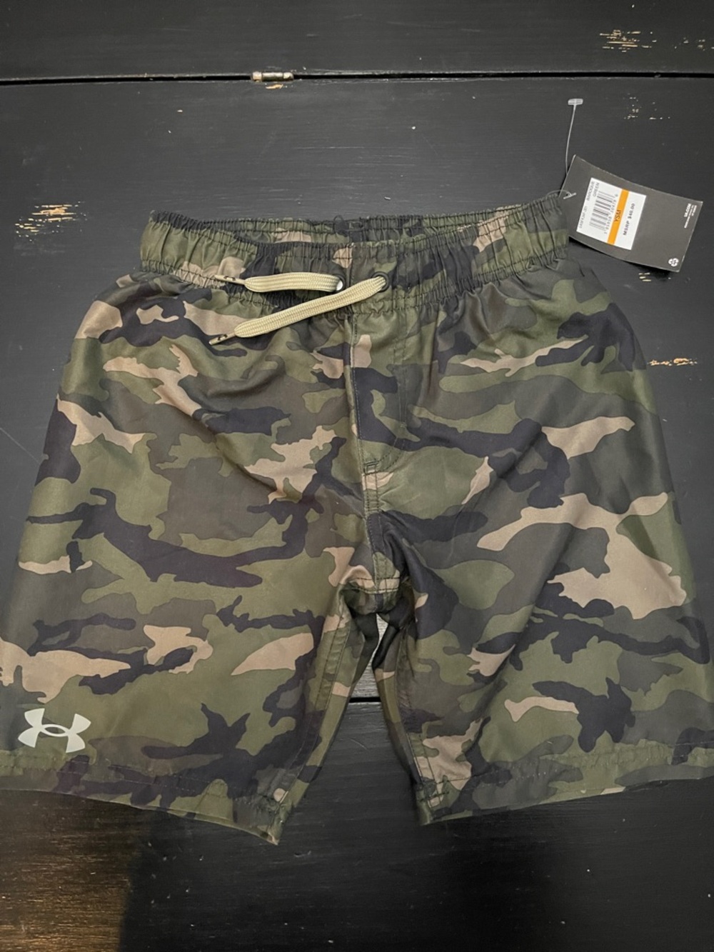 Under Armour Boys Camo swim trunks